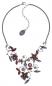 Preview: Twisted Flowers necklace in brown-multi/antique silver (large) - Konplott